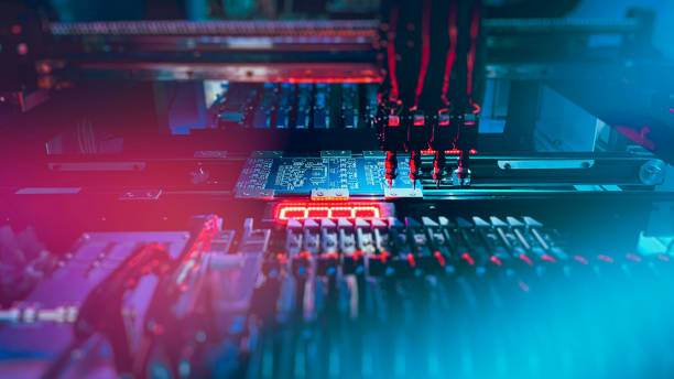istock Chip Production: Machine Vision inspect PCB for the number, size, and placement of components 1367206961