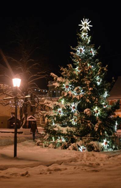 istock Christmas tree in town square 1367208153