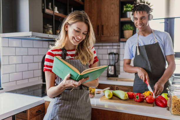 istock Young couple trying new recipes 1367211223