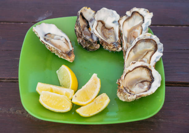 istock Oysters. Plate with mussels and lemon. 1367212175