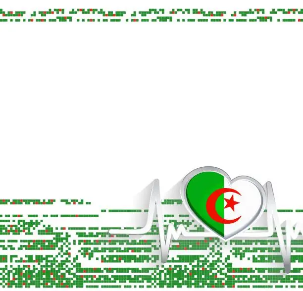 Vector illustration of Algeria Patriotic Background