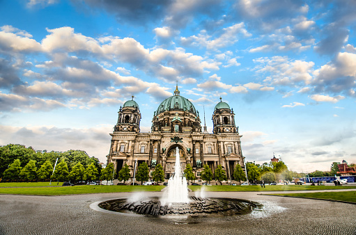 Front View Of Berliner Dome Cathedral In Berlin, Germany
