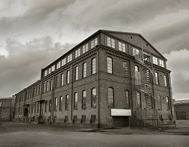 Old depressing factory building.