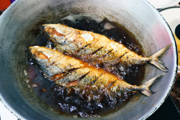 istock Salted fish fry with cooking oil 1367221238