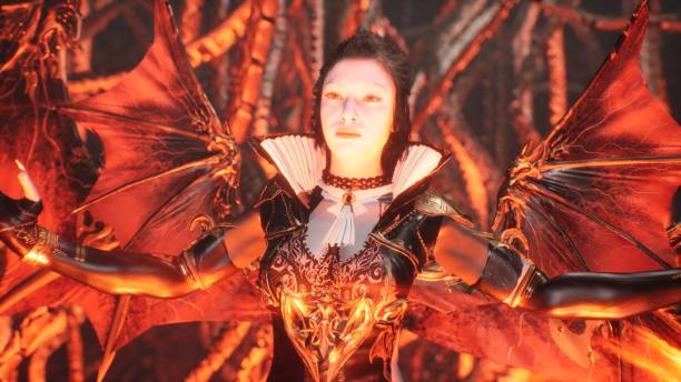istock A vampireess destroys her enemies with vampire battle magic in a spooky nightmarish dungeon. The concept of monsters and Gothic vampires. The woman was created using 3D computer graphics. 3D Rendering 1367223914