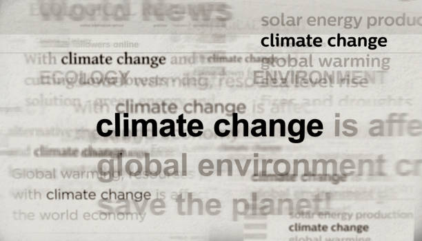 istock Headline titles media with Climate Change global warming 3d illustration 1367224069