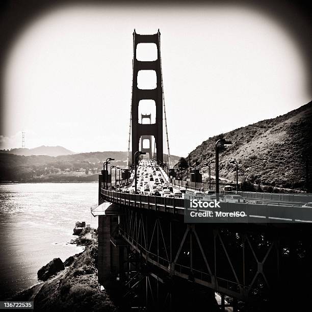 Golden Gate Bridge Monochrom In Sepia Stockfoto und mehr Bilder von Alt - Alt, Altertümlich, Architektur