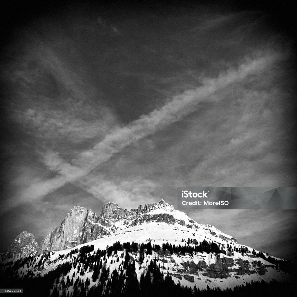 Alpy włoskie, Dolomity, (czarny i biały - Zbiór zdjęć royalty-free (Alpy)