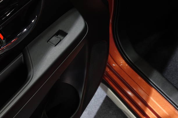 istock Front and back electric windows buttons-lower or close car windows 1367229813