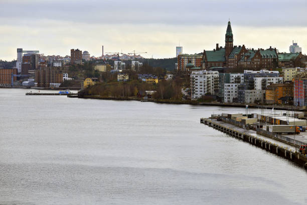 istock Sunrise at Stockholm Sodermalm by canal archipelago, Stockholm Sweden 1367233233