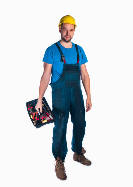 istock Portrait of a young worker holding toolbox 1367240057