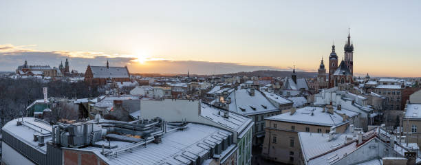 istock Scenic city center at sunset 1367246193