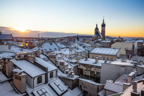 istock Scenic city center at sunset 1367246203