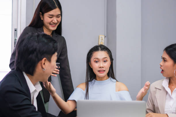 istock Excited business partners team discussing documents and ideas at meeting in office, teamwork concepts 1367257274