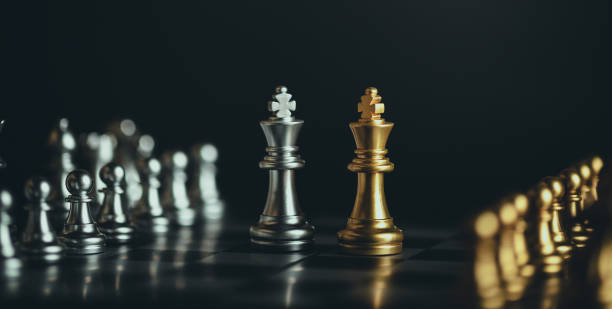 istock Chess game. Business, competition, strategy, leadership and success concept. 1367265132