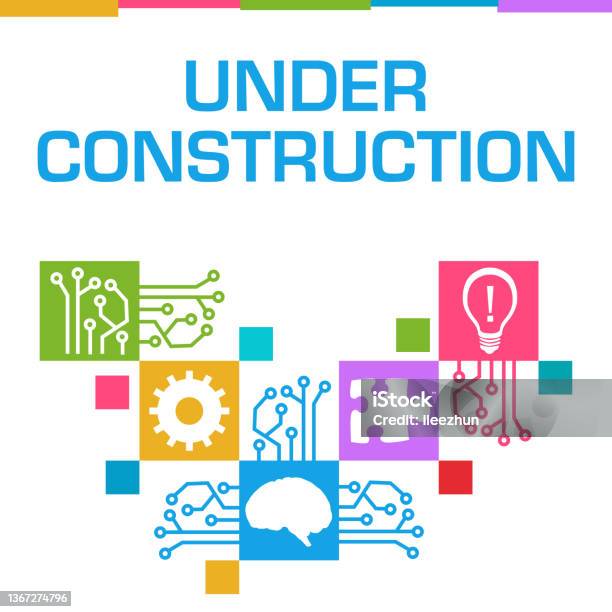 Under Project Symbol Under Construction Colorful Squares Symbols Circuit Elements Stock ...