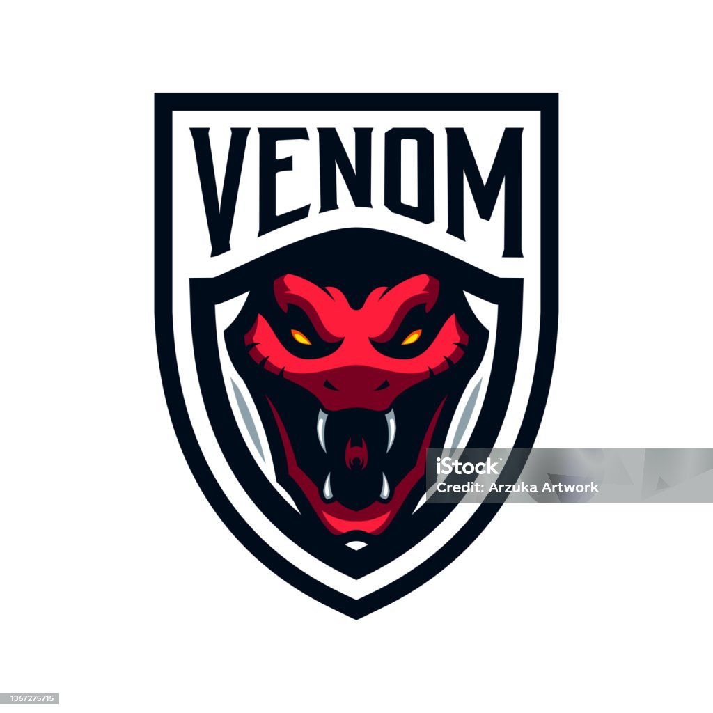 red viper snake head venom gaming avatar vector mascot Snake stock vector