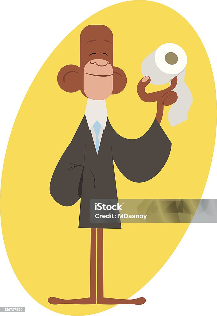 Monkey_with_paper - clipart vectoriel de Besoin libre de droits