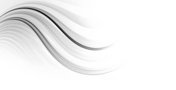 istock Light black and white background with a fractal wave 1367282386