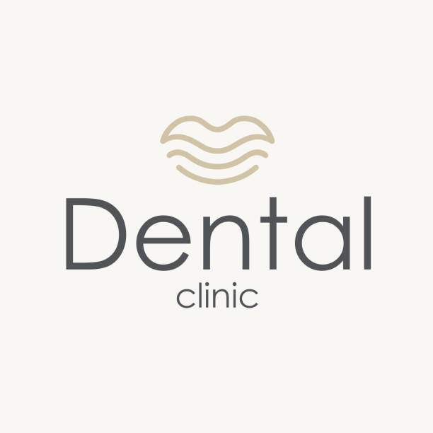 Dental clinic logo. Dental clinic logo for brand and company - smile and waves. orthodontic logos stock illustrations