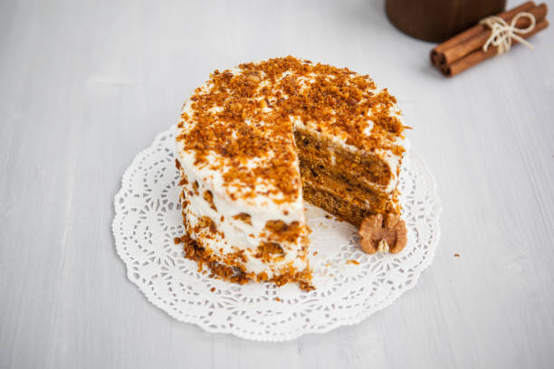 istock Homemade cake with honey and walnuts 1367288758