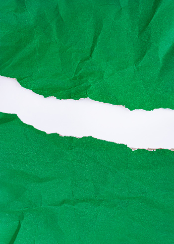 Crumpled green paper background