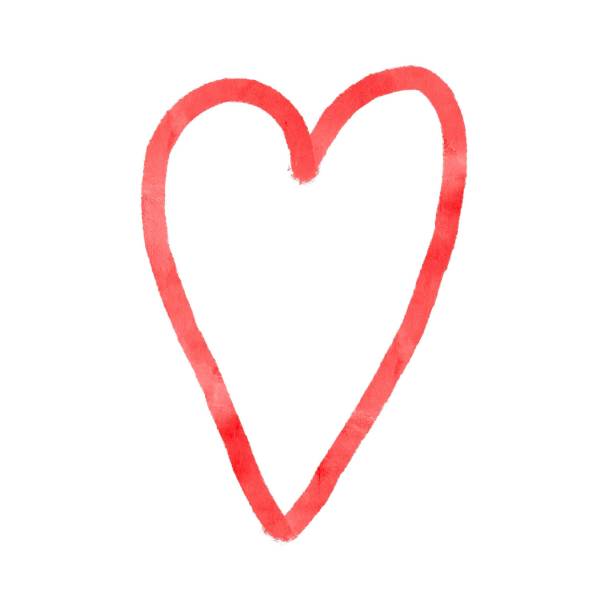 istock Red heart for valentine's day, symbol of love. Hand painted illustration. Design element for greeting card 1367292911