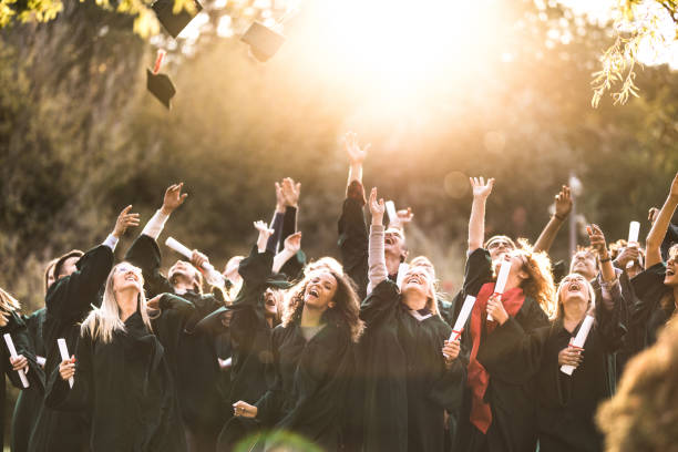 istock Celebrating graduation day! 1367296351