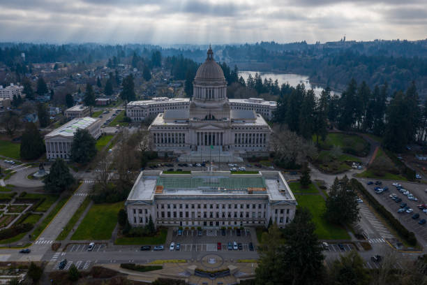 istock Aerial view of Washington State Capitol building 1367301008