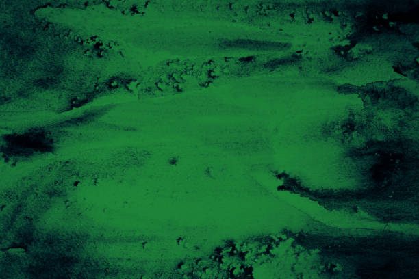 istock Abstract black blue green watercolor. Dark green background with light spots. 1367303551
