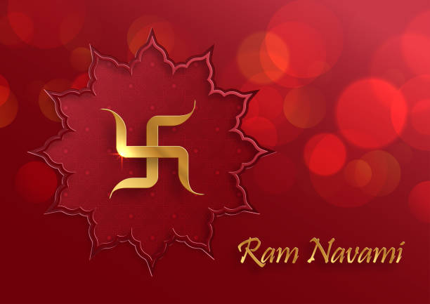 istock Ram Navami celebration , the Rama Lord festival on colro background 1367305198