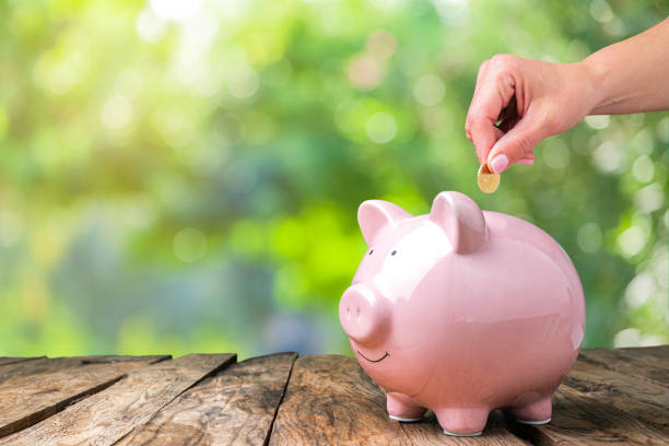 istock Saving coin in a piggy bank 1367307615