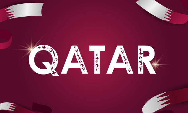 ilustrações, clipart, desenhos animados e ícones de evento esportivo 2022. catar. ilustração vetorial. futebol - qatar