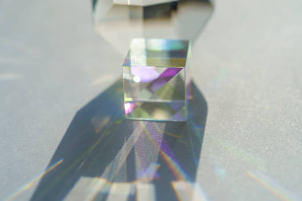 istock Cubic rainbow prism on a white background 1367312826