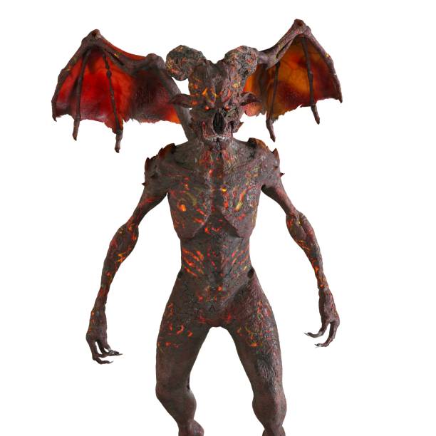 istock Demon isolated in white background 3d illustration 1367314700
