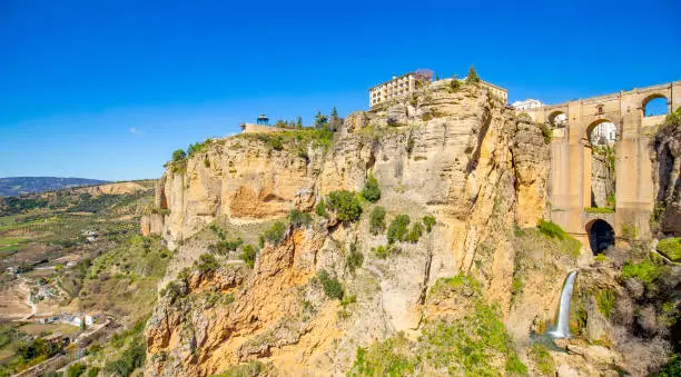 Breathtaking landscape panorama, Ronda town in Andalusia, Spain travel photo