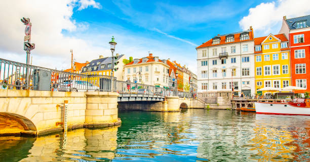 istock Copenhagen old town skyline, Nyhavn harbour, Danmark 1367319104
