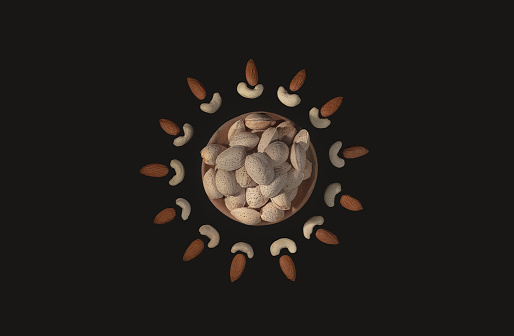 Dryfruit dark mood photography in Indian style