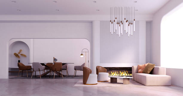 istock Living room and dining room. 1367322099