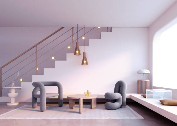 istock Sitting area beside the stairs. 1367322125
