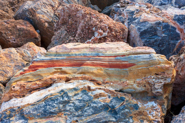 istock Rainbow stone, a sedimented Seven-Color stones and minerals 1367322169
