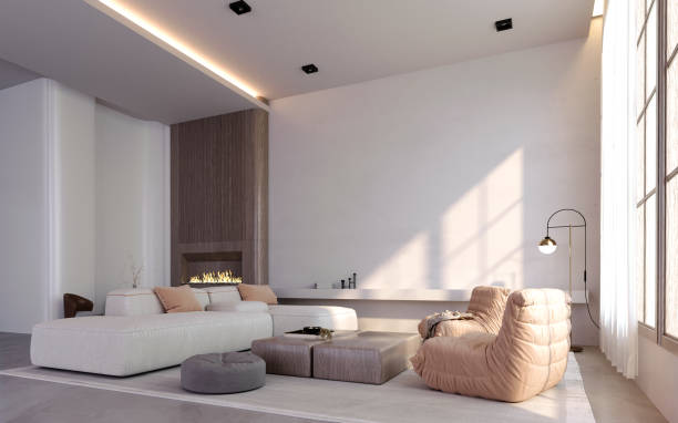 istock Minimal style living room. 1367322204