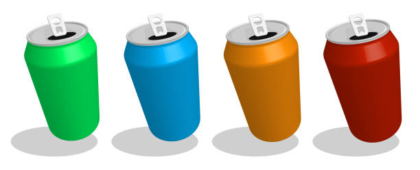 istock realistic bright aluminum can for soft drinks. Template for advertising on the product with your tagline. 3d vector isolated on white background 1367323501