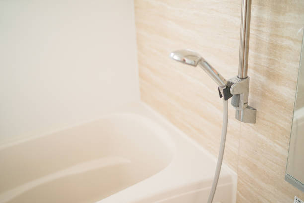 istock Image of bathroom and shower head 1367325105