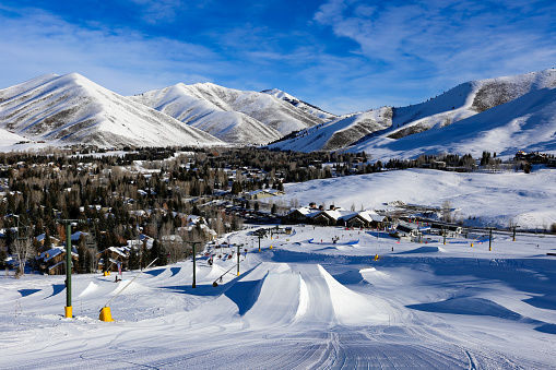Ski jumps at Sun Valley Ski resort, Ketchum, Idaho