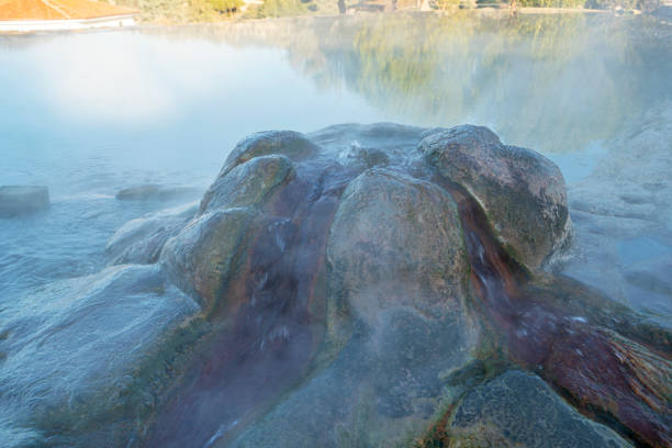 Karahayit Red Springs are a separate spring water with its own unique combination of minerals which has led to this water to flow out in a red colour leaving behind a rust coloured travertine, Denizli