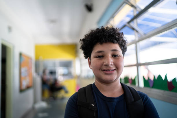 istock Portrait of a boy at school 1367329986