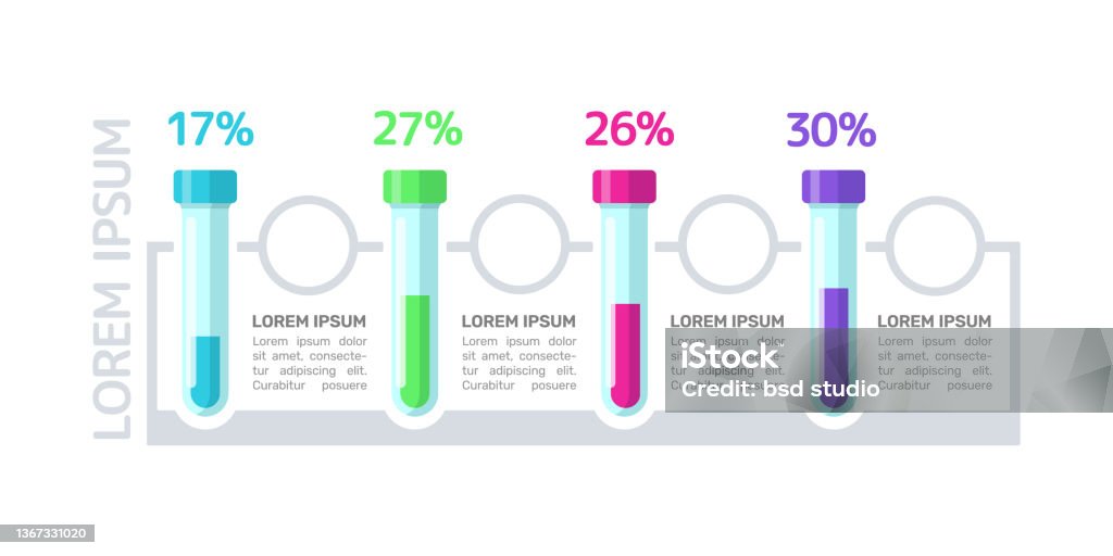 Test Tube Graph Test Tubes Infographic Chart Design Template Stock Illustration ...