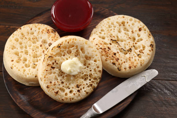 istock Traditional English Crumpets or Muffins 1367331246