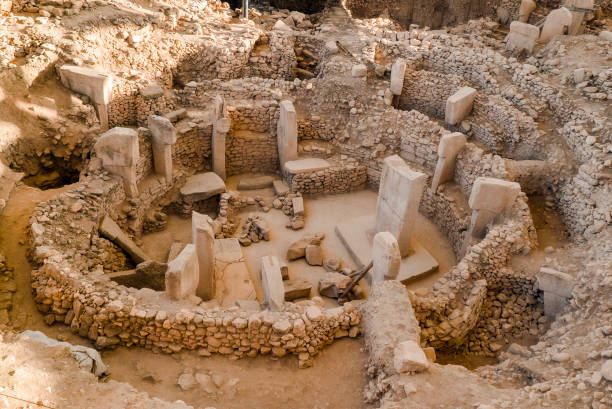 Gobeklitepe, 10.000 BC Göbeklitepe temple in Şanlıurfa, Turkey, is a temple dating back to 10,000 BC. ancient history stock pictures, royalty-free photos & images